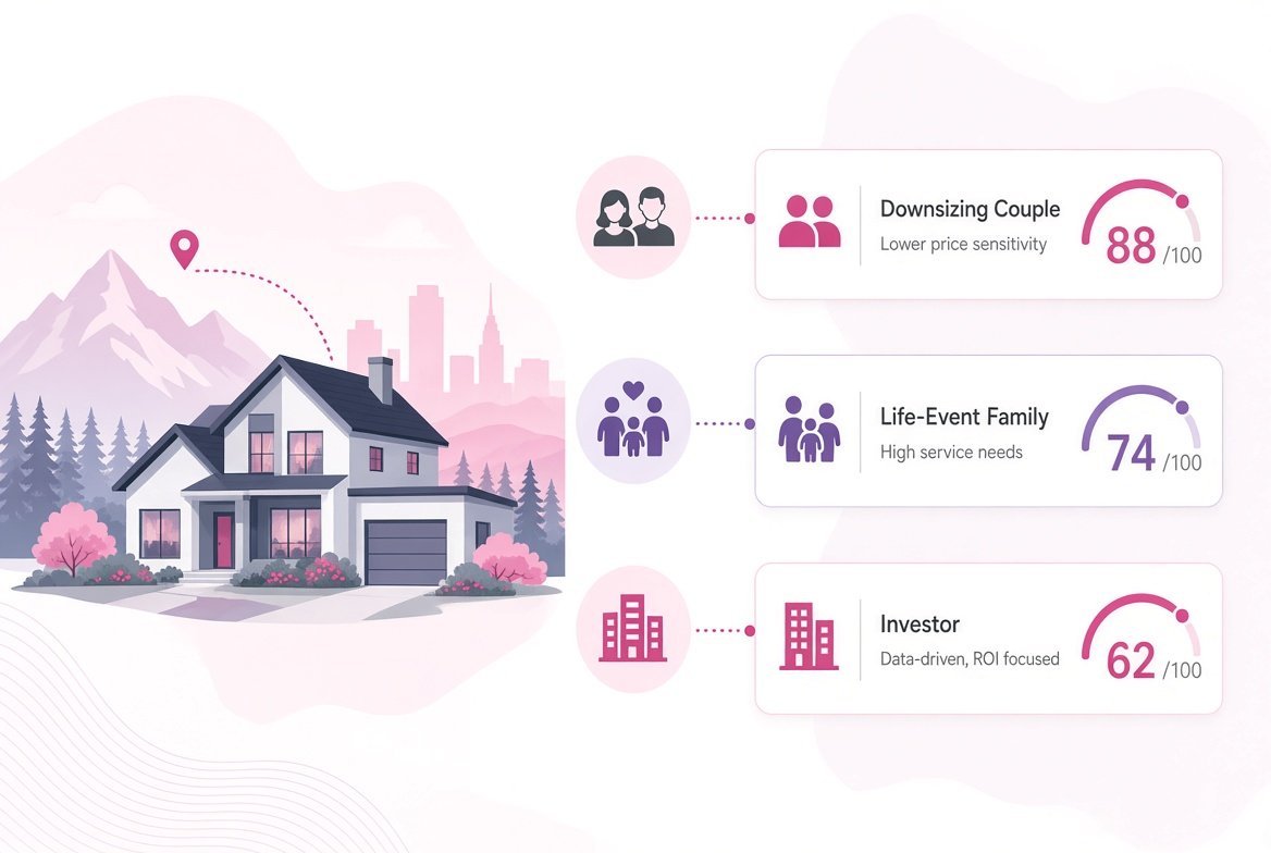 Seller profile types: downsizer, life-event, investor — predictive scores for Colorado owners
