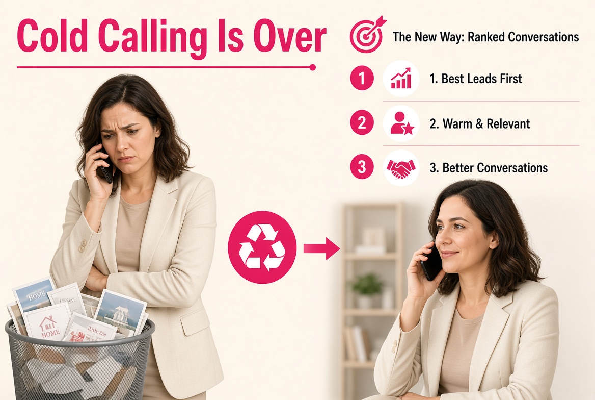 An agent looking frustrated on the phone, contrasted with a smiling agent using a modern device.